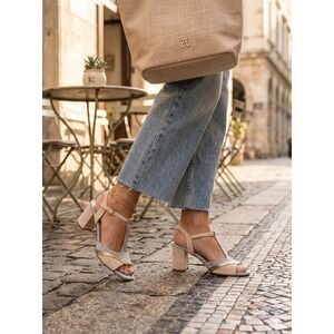 Jennifer Tattanelli‎ Firenze Brook Aurora Suede T-Strap Mary Jane Block Heel 37